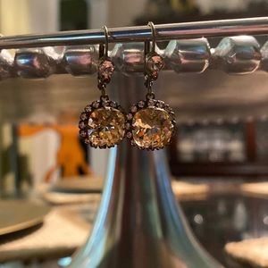 Sorrelli Dangle Halo Earrings (color:peach)